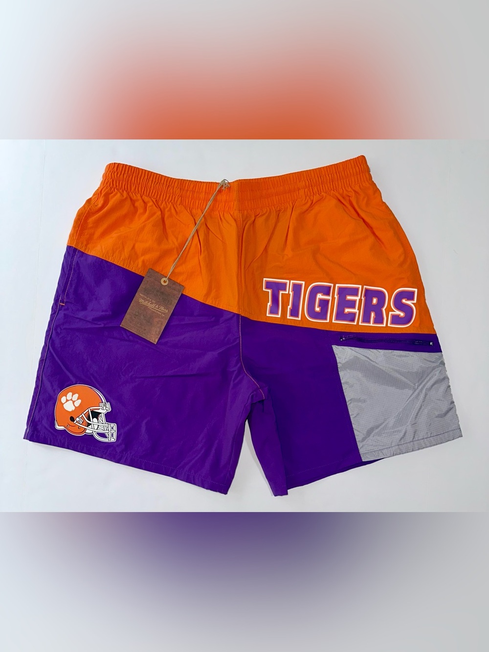 Mitchell & Ness Clemson Tigers Nylon Utility Shorts